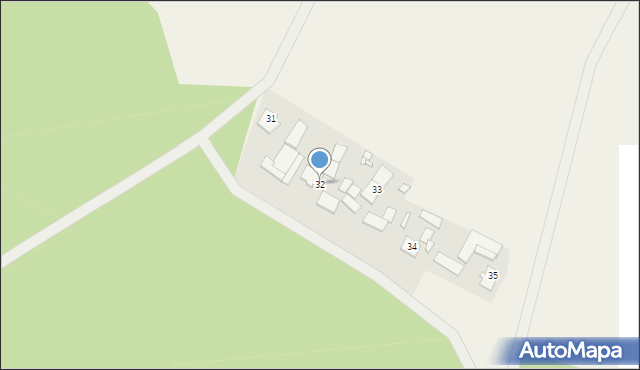 Jasienie, Przysiółek Wawrzyńcowski, 32, mapa Jasienie