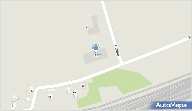 Jasło, Prosta, 14, mapa Jasła