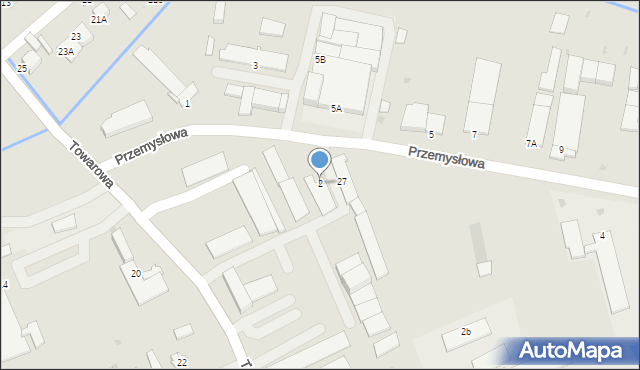 Jasło, Przemysłowa, 2, mapa Jasła