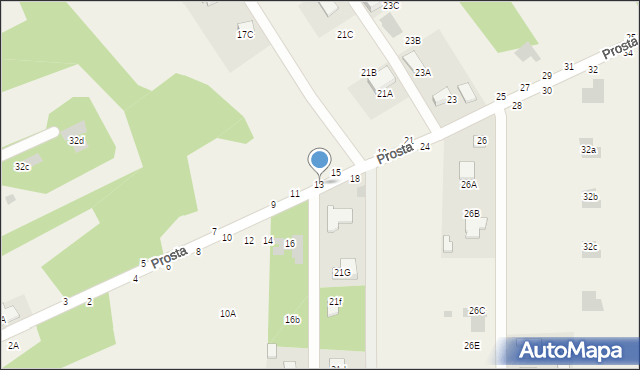 Jastkowice, Prosta, 13, mapa Jastkowice