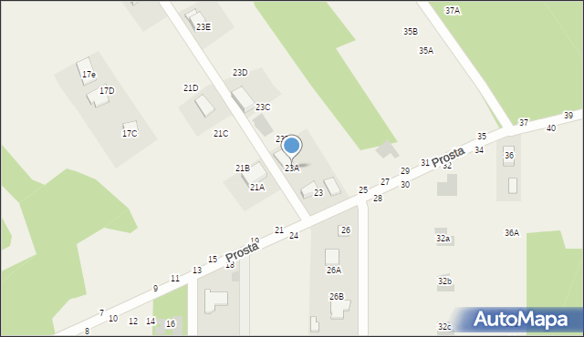 Jastkowice, Prosta, 23A, mapa Jastkowice