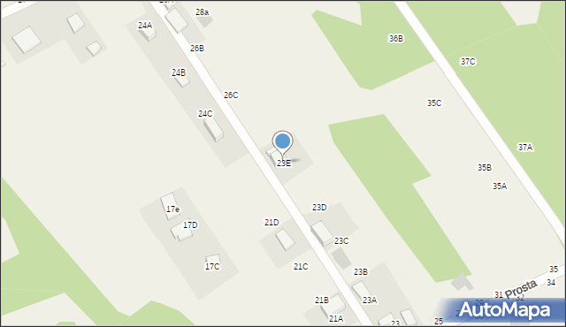 Jastkowice, Prosta, 23E, mapa Jastkowice