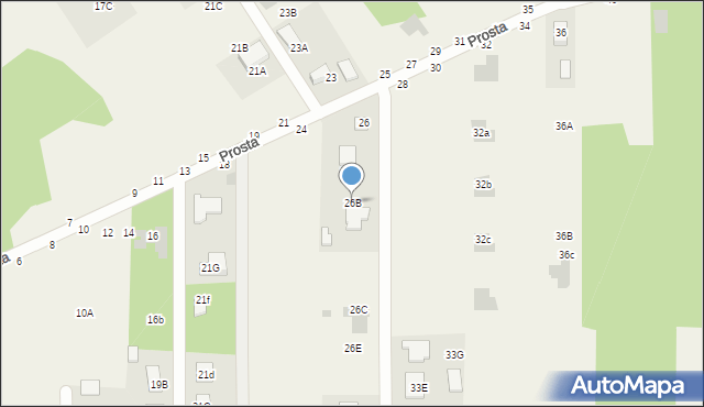 Jastkowice, Prosta, 26B, mapa Jastkowice