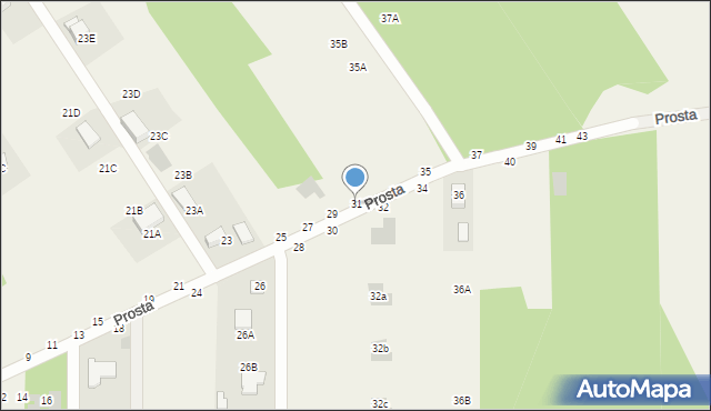 Jastkowice, Prosta, 31, mapa Jastkowice