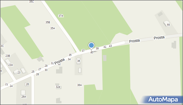 Jastkowice, Prosta, 40, mapa Jastkowice