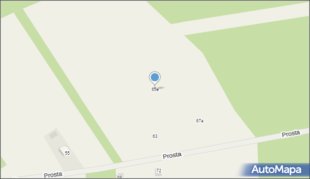 Jastkowice, Prosta, 65e, mapa Jastkowice