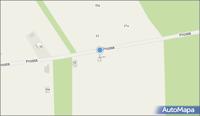 Jastkowice, Prosta, 72, mapa Jastkowice