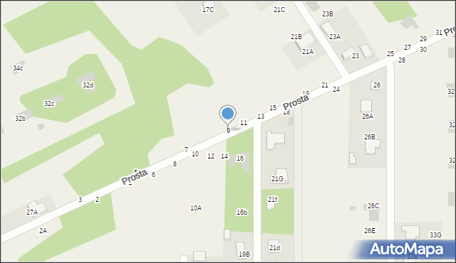 Jastkowice, Prosta, 9, mapa Jastkowice