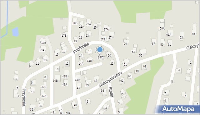 Jastrzębie-Zdrój, Przybosia Juliana, 14C, mapa Jastrzębie-Zdrój