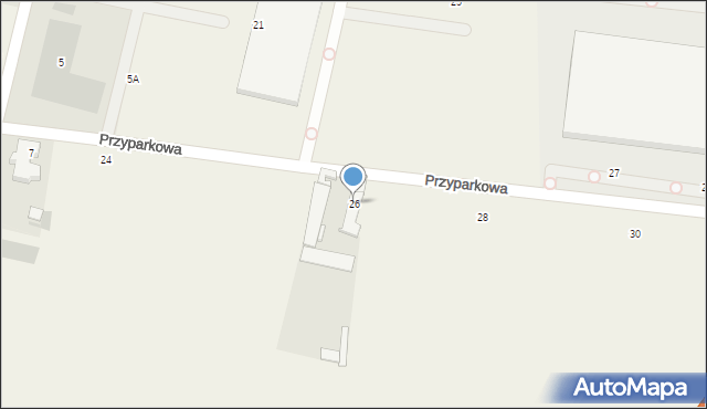 Jawczyce, Przyparkowa, 26, mapa Jawczyce