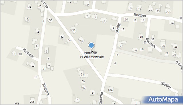 Jawiszowice, Przeczna, 57, mapa Jawiszowice