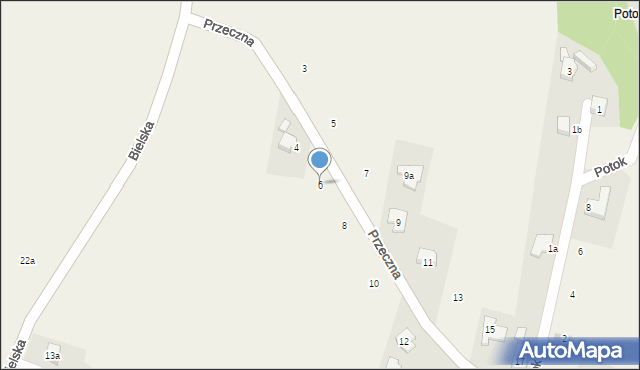 Jawiszowice, Przeczna, 6, mapa Jawiszowice