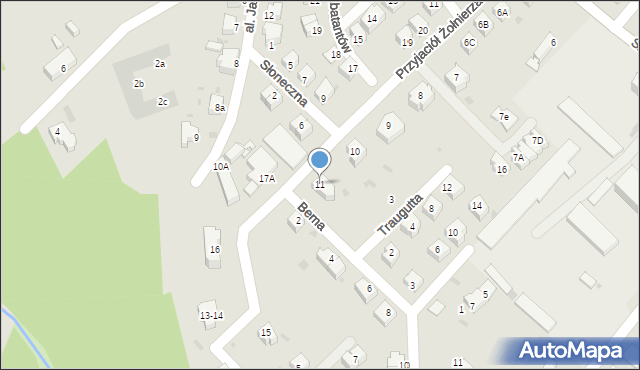 Jawor, Przyjaciół Żołnierza, 11, mapa Jawor