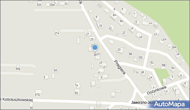 Jaworzno, Preglera Arnolda, 19, mapa Jaworzno