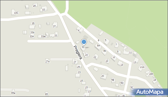 Jaworzno, Preglera Arnolda, 6, mapa Jaworzno