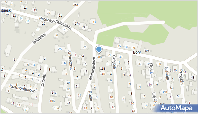 Jaworzno, Przerwy-Tetmajera Kazimierza, 28A, mapa Jaworzno
