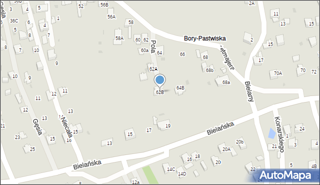 Jaworzno, Przerwy-Tetmajera Kazimierza, 62B, mapa Jaworzno