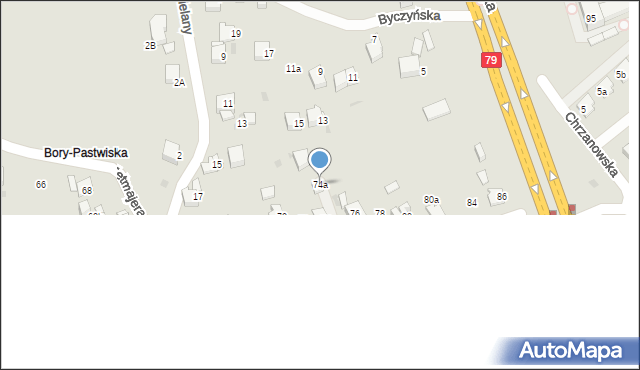 Jaworzno, Przerwy-Tetmajera Kazimierza, 74a, mapa Jaworzno