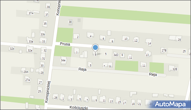 Jedlińsk, Prusa Bolesława, 3, mapa Jedlińsk