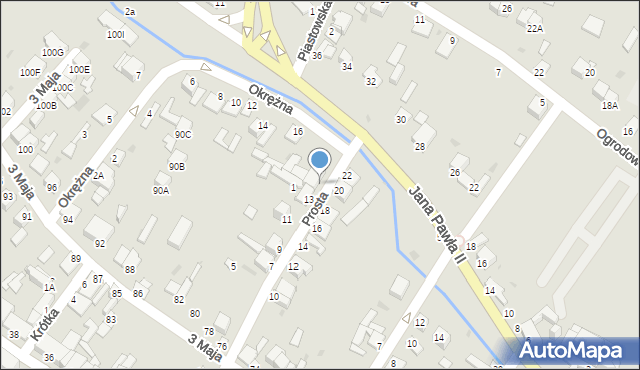 Jędrzejów, Prosta, 15, mapa Jędrzejów