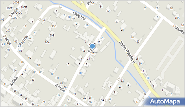 Jędrzejów, Prosta, 16, mapa Jędrzejów