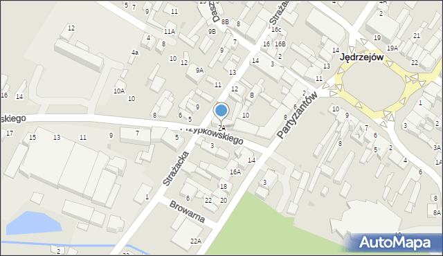 Jędrzejów, Przypkowskiego Feliksa, 2A, mapa Jędrzejów