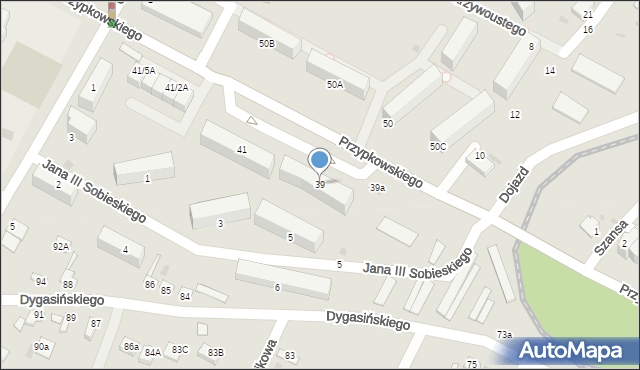 Jędrzejów, Przypkowskiego Feliksa, 39, mapa Jędrzejów