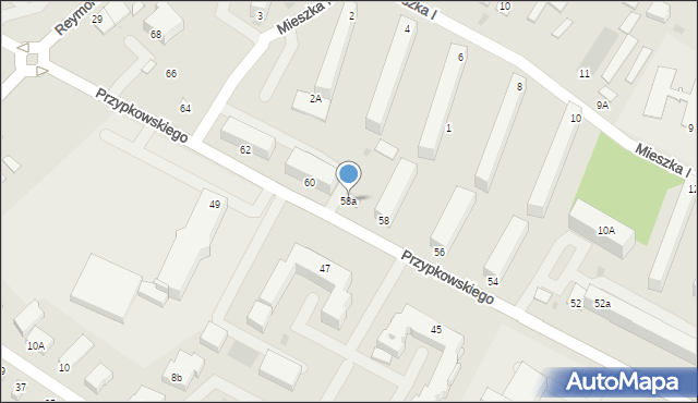Jędrzejów, Przypkowskiego Feliksa, 58a, mapa Jędrzejów