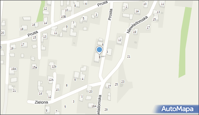 Jejkowice, Prosta, 8, mapa Jejkowice