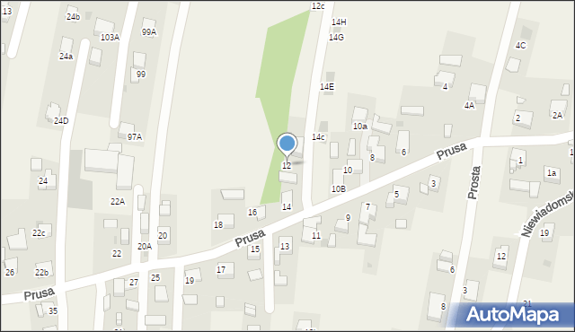 Jejkowice, Prusa Franciszka, 12, mapa Jejkowice