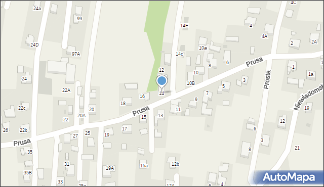 Jejkowice, Prusa Franciszka, 14, mapa Jejkowice