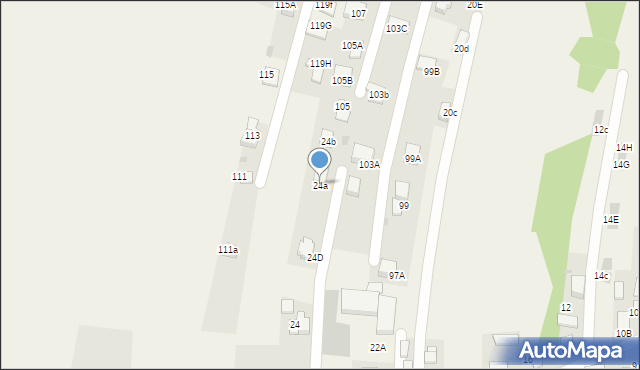 Jejkowice, Prusa Franciszka, 24a, mapa Jejkowice