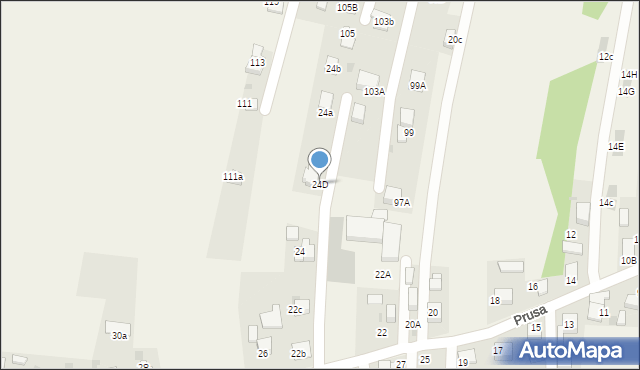 Jejkowice, Prusa Franciszka, 24D, mapa Jejkowice