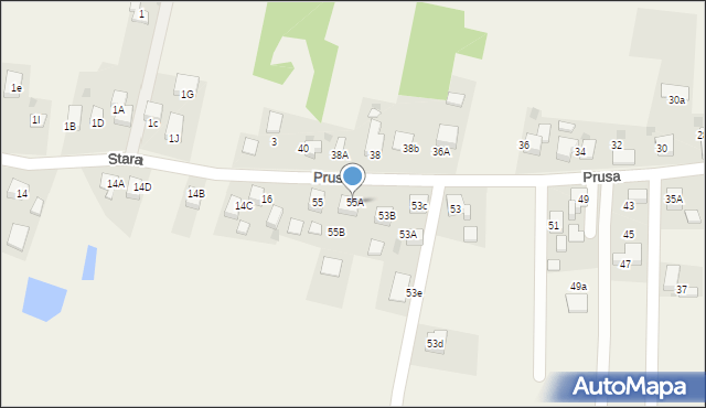 Jejkowice, Prusa Franciszka, 55A, mapa Jejkowice