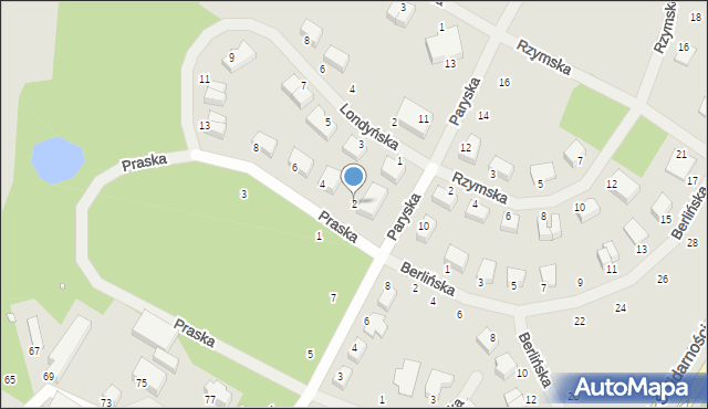Jelenia Góra, Praska, 2, mapa Jelenia Góra