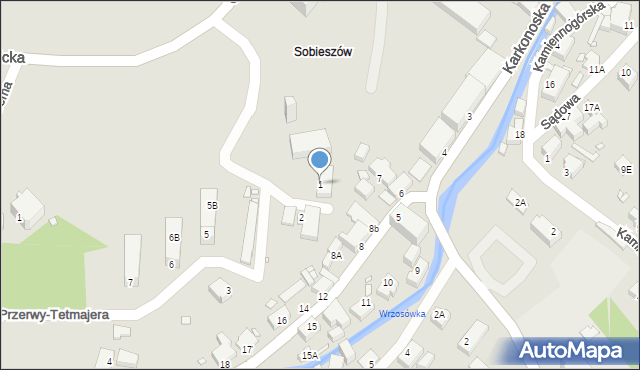 Jelenia Góra, Przerwy-Tetmajera Kazimierza, 1, mapa Jelenia Góra