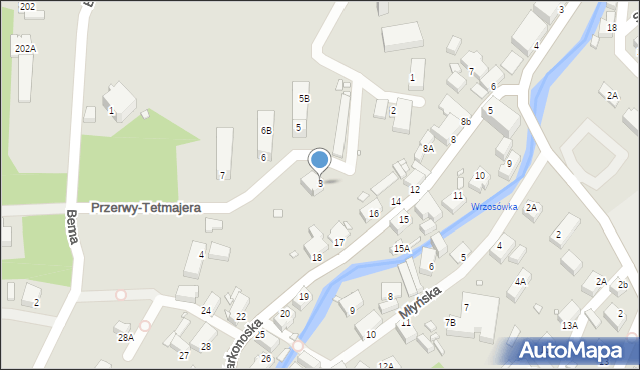 Jelenia Góra, Przerwy-Tetmajera Kazimierza, 3, mapa Jelenia Góra