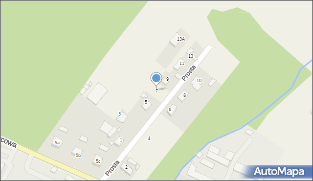 Jełowa, Prosta, 7, mapa Jełowa