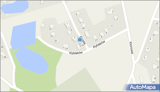 Jonkowo, Prosta, 1, mapa Jonkowo