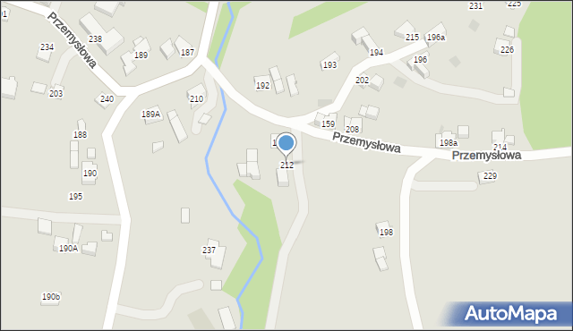 Jordanów, Przemysłowa, 212, mapa Jordanów