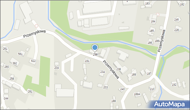 Jordanów, Przemysłowa, 236, mapa Jordanów