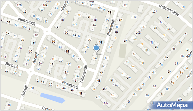 Józefosław, Prowansji, 5B, mapa Józefosław