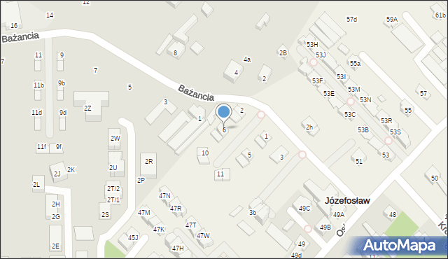 Józefosław, Przepiórki, 6, mapa Józefosław