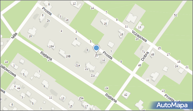 Józefów, Prosta, 10, mapa Józefów