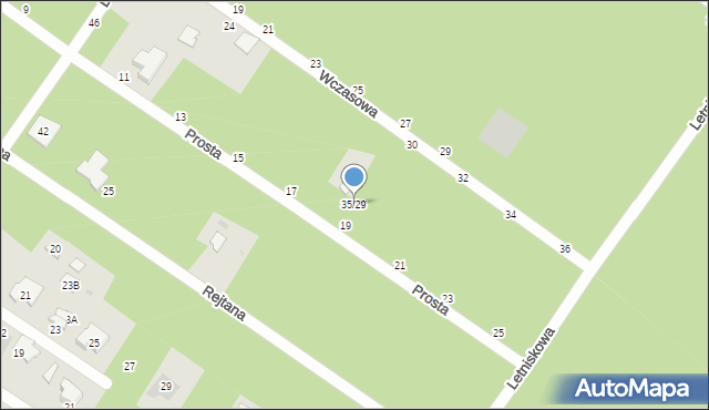 Józefów, Prosta, 35/29, mapa Józefów