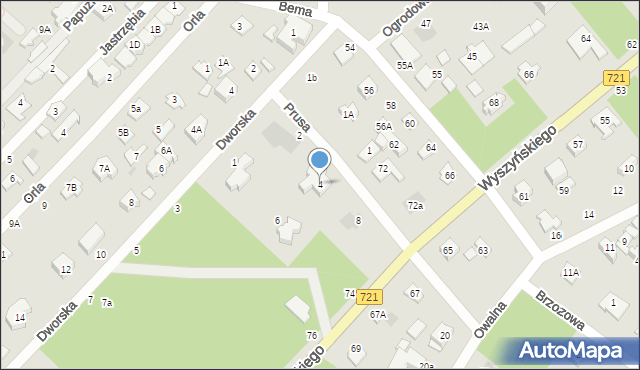 Józefów, Prusa, 4, mapa Józefów