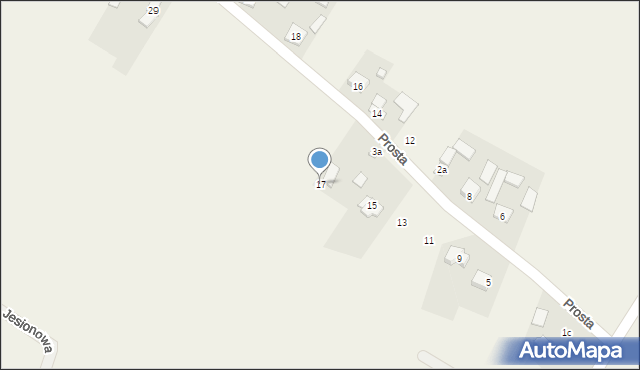 Julianów, Prosta, 17, mapa Julianów