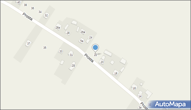 Julianów, Prosta, 22, mapa Julianów