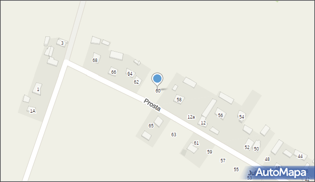 Julianów, Prosta, 60, mapa Julianów