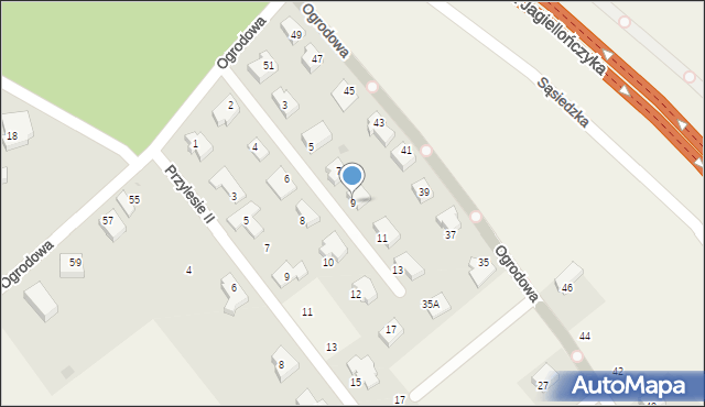 Juszkowo, Przylesie I, 9, mapa Juszkowo
